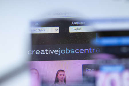 New York, USA - 26 October 2020: Photography Jobs Central company website with close up, Illustrative Editorial.のeditorial素材