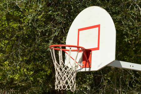 Basketball hoop with copy space background