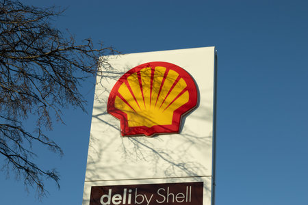 Moscow, Russia - 5 December 2020: deli by Shell, Royal Dutch Shell logo, Illustrative Editorial.のeditorial素材
