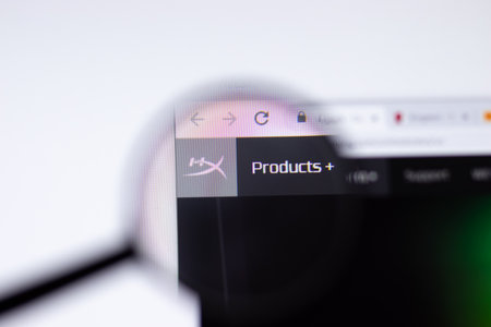 Saint Petersburg, Russia - 28 January 2021: HyperX website page with close-up, Illustrative Editorialのeditorial素材