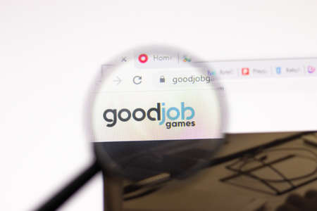 Los Angeles, USA - 1 February 2021: Good Job Games website page. GoodJobGames.com on display screen,...