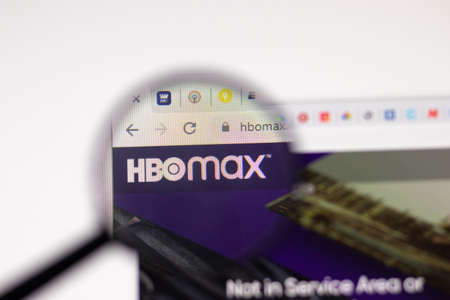 Los Angeles, USA - 1 February 2021: HBO max HBOmax website page. Hbomax.com logo on display screen, Illustrative Editorialのeditorial素材