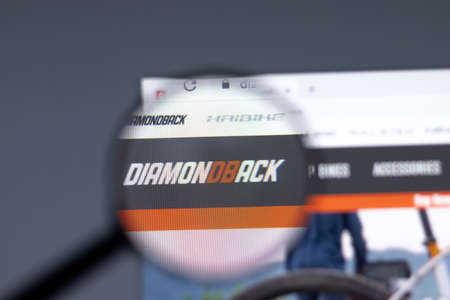 New York, USA - 15 February 2021: Diamondback website in browser with company , Illustrative...