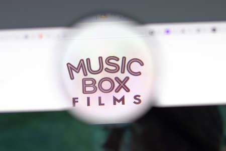 New York, USA - 15 February 2021: Music Box Films website in browser with company , Illustrative Editorialのeditorial素材