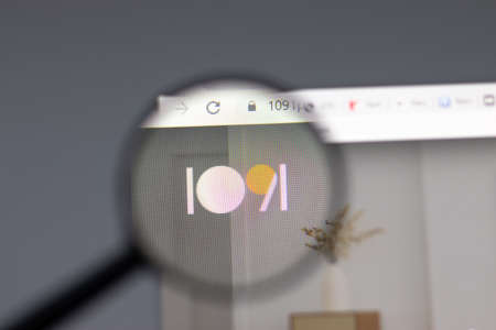 New York, USA - 15 February 2021: 1091 Pictures website in browser with company , Illustrative Editorialのeditorial素材