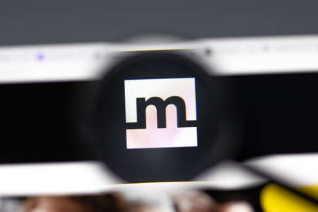 New York, USA - 15 February 2021: Momentum Pictures website in browser with company , Illustrative Editorialのeditorial素材