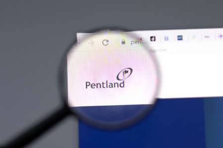 New York, USA - 15 February 2021: Pentland Group website in browser with company logo, Illustrative...