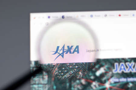 New York, USA - 15 February 2021: JAXA website in browser with company logo, Illustrative Editorialのeditorial素材