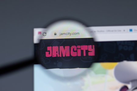 New York, USA - 17 February 2021: Jam City logo close up on website page, Illustrative Editorialのeditorial素材