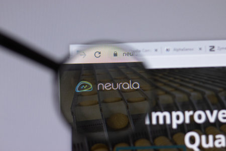 New York, USA - 18 March 2021: neurala company logo icon on website, Illustrative Editorialのeditorial素材