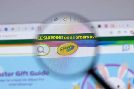 New York, USA - 18 March 2021: Crayola company logo icon on website, Illustrative Editorialのeditorial素材