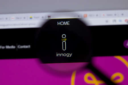 New York, USA - 18 March 2021: Innogy company logo icon on website, Illustrative Editorial