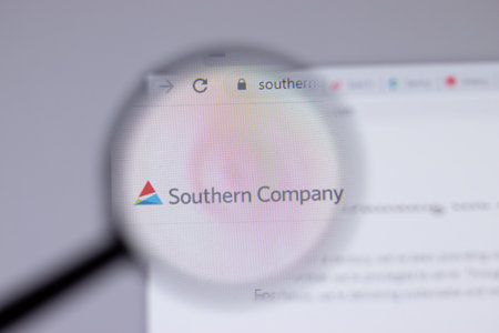 New York, USA - 18 March 2021: Southern Company company logo icon on website, Illustrative Editorialのeditorial素材