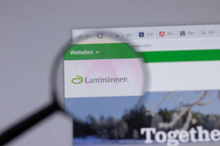 New York, USA - 18 March 2021: Lantmannen company logo icon on website, Illustrative Editorial
