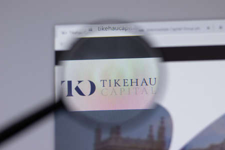 New York, USA - 18 March 2021: Tikehau Capital company logo icon on website, Illustrative Editorialのeditorial素材