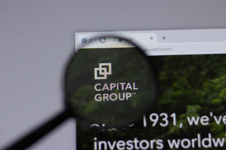 New York, USA - 18 March 2021: Capital Group company logo icon on website, Illustrative Editorialのeditorial素材