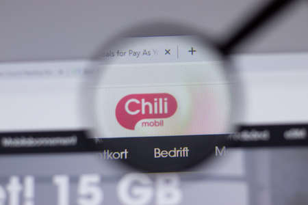 New York, USA - 18 March 2021: Chilimobil company logo icon on website, Illustrative Editorialのeditorial素材