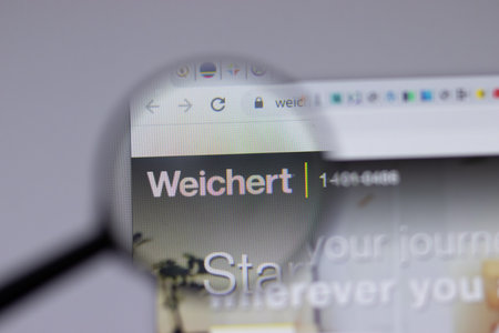 New York, USA - 18 March 2021: Weichert, Realtors company logo icon on website, Illustrative Editorialのeditorial素材