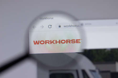 New York, USA - 18 March 2021: Workhorse Group company logo icon on website, Illustrative Editorialのeditorial素材