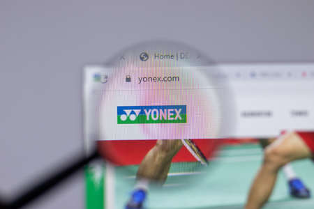 New York, USA - 26 April 2021: Yonex company close-up on website page, Illustrative Editorial