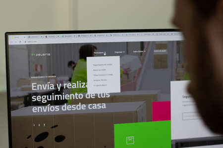 New York, USA - 1 May 2021: Zeleris company website on screen, Illustrative Editorial