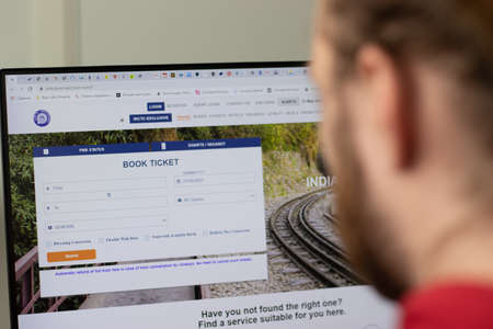 New York, USA - 1 May 2021: Indian Railway Catering and Tourism Corporation IRCTC company website...