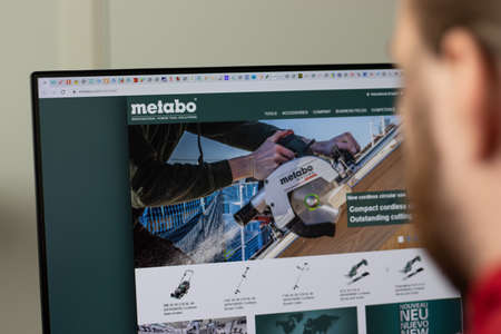 New York, USA - 1 May 2021: Metabo company website with logo on screen, Illustrative Editorialのeditorial素材