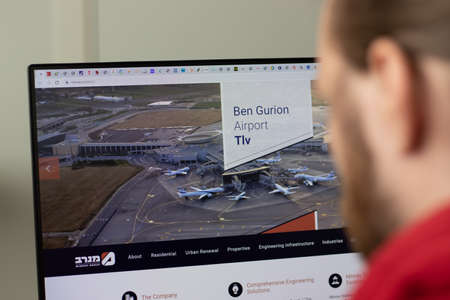 New York, USA - 1 May 2021: Minrav Group company website with logo on screen, Illustrative Editorial