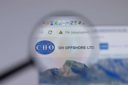 Los Angeles, California, USA - 1 June 2021: CH Offshore logo or icon on website page, Illustrative Editorialのeditorial素材