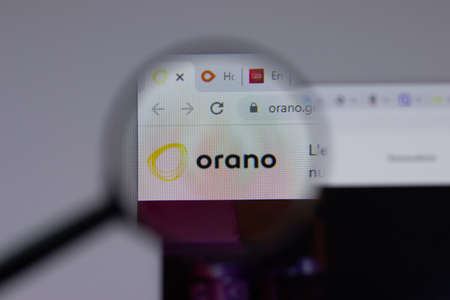 Los Angeles, California, USA - 1 June 2021: Orano Cycle logo or icon on website page, Illustrative Editorialのeditorial素材