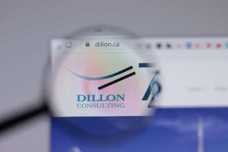 Los Angeles, California, USA - 1 June 2021: Dillon Consulting logo or icon on website page, Illustrative Editorialのeditorial素材