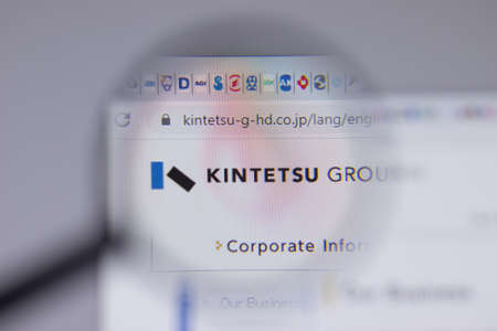 Los Angeles, California, USA - 1 June 2021: Kintetsu Group Holdings logo or icon on website page, Illustrative Editorialのeditorial素材