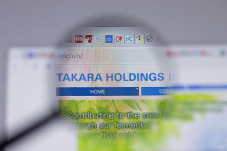 Los Angeles, California, USA - 1 June 2021: Takara Holdings logo or icon on website page, Illustrative Editorialのeditorial素材