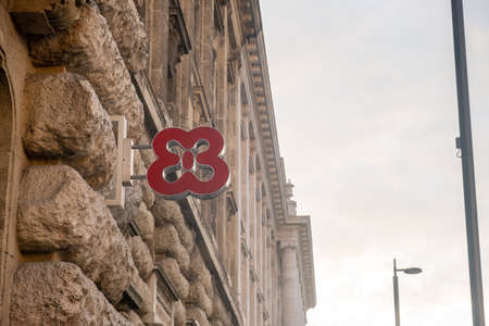 Budapest, Hungary - 1 November 2021: Budapest Bank sign on street outdoor, Illustrative Editorial.