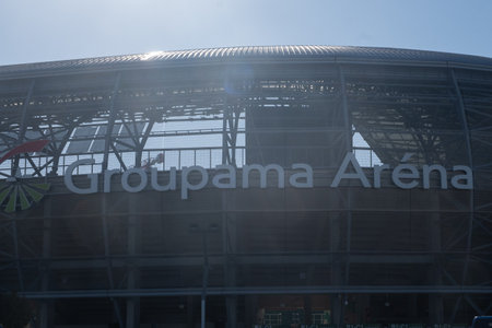 Budapest, Hungary - 1 November 2021: The Ferencvaros Stadion, also known as the Groupama Arena for sponsorship purposes, is a multi-purpose stadium in Ferencvaros, Budapest, Illustrative Editorial.のeditorial素材