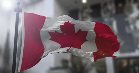 Canada national flag. x country waving flag. Politics and news illustration.の写真素材