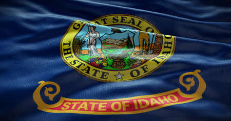 Idaho state flag background illustration, USA symbol backdrop.の写真素材