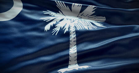 South Carolina state flag background illustration, USA symbol backdrop.の写真素材