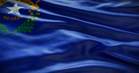 Nevada state flag background illustration, USA symbol backdrop.