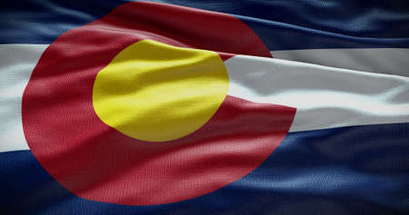 Colorado state flag background illustration, USA symbol backdrop.の写真素材