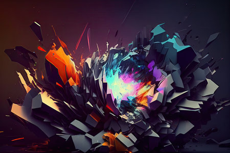 Abstract shape background, geometric colorful backdrop. Abstract layout design.の素材