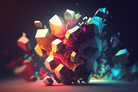 Abstract shape background, geometric colorful backdrop. Abstract layout design.の素材