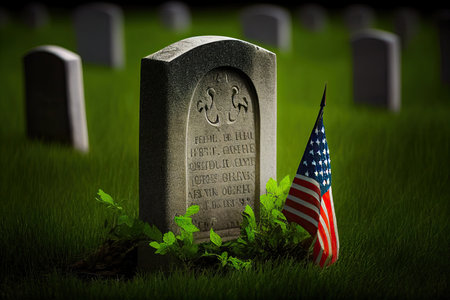 Memorial Day National Holiday illustration. Generative AI.の素材