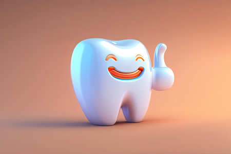 Happy White Tooth Generative AI.の素材
