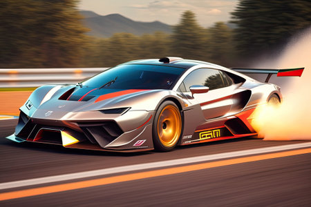 Sport Racing Car Generative AI.の素材