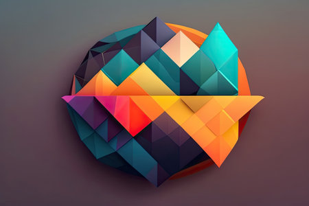 Colorful Bright Design of Abstract Background. Generative AI.の素材