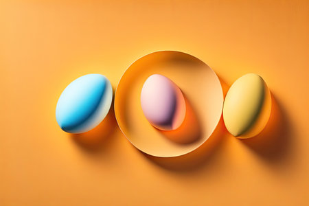 Easter Holiday Background Illustration. Generative AI.の素材