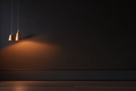 Light Dark Wall Copy Space Background Generative AI.の素材