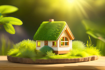 Eco House Green Environmental Generative AI.の素材