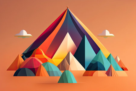 Colorful Bright Design of Abstract Background. Generative AI.の素材